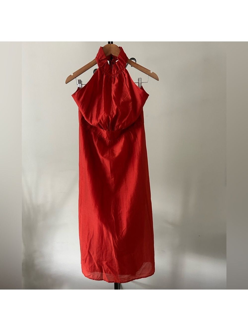 Banana Republic Halter Midi Dress, Size 4, Colour Burnt Orange. - Picture 2 of 9